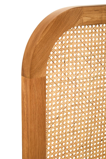 Cannes Rattan and Oak Wood Double Bed Headboard