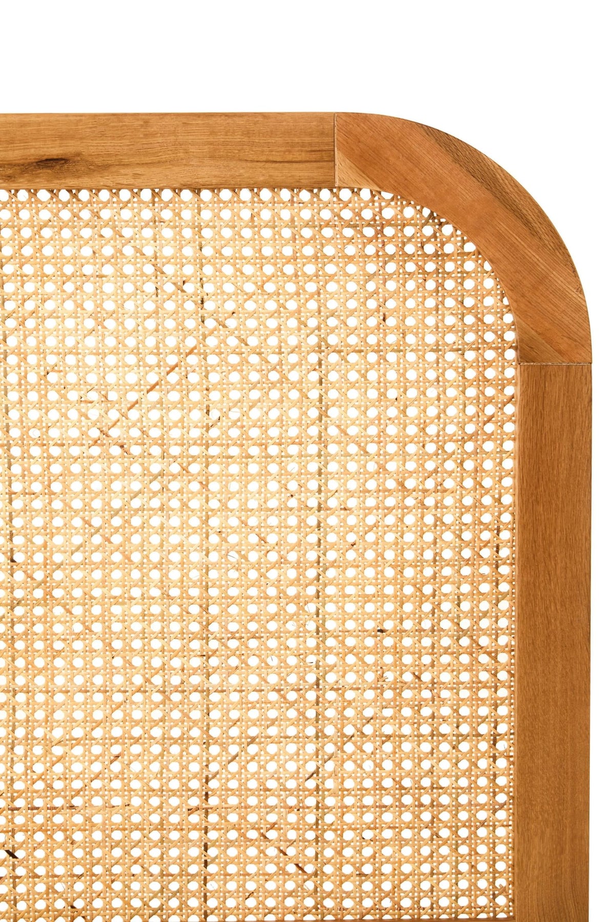 Cannes Rattan and Oak Wood Double Bed Headboard
