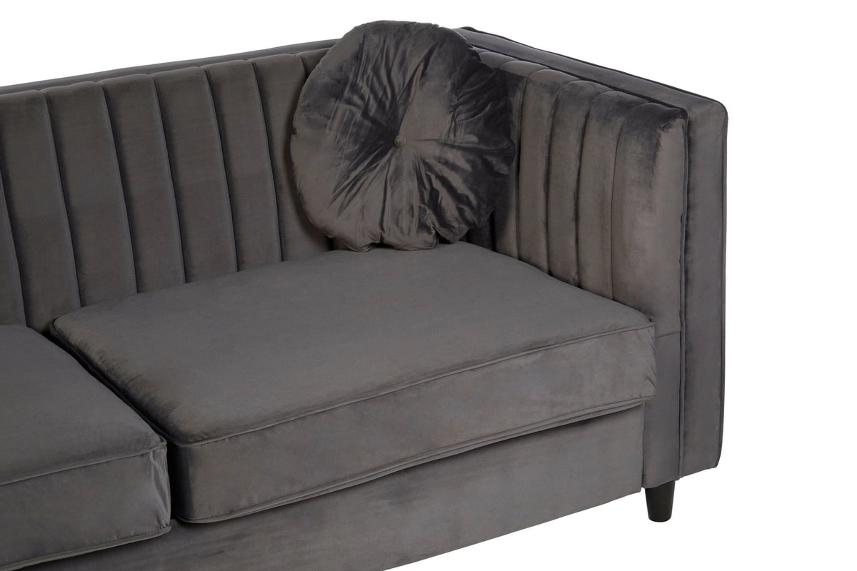 Hudson Three Seat Velvet Sofa 