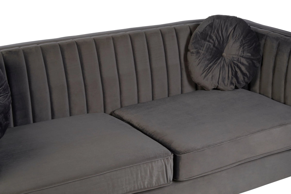 Hudson Three Seat Velvet Sofa 