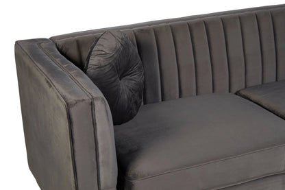 Hudson Three Seat Velvet Sofa 