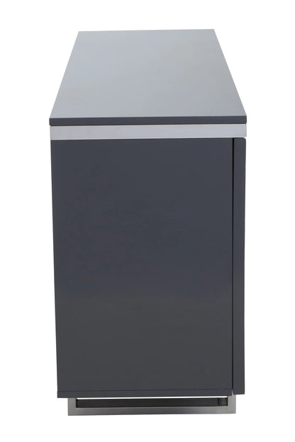 Sandringham Four Door Grey Gloss Finish Sideboard