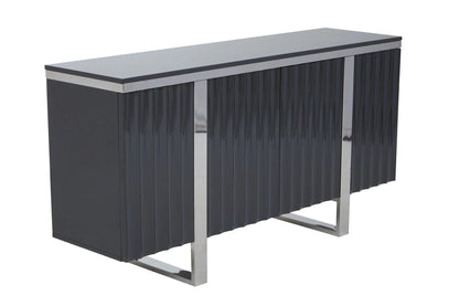 Sandringham Four Door Grey Gloss Finish Sideboard