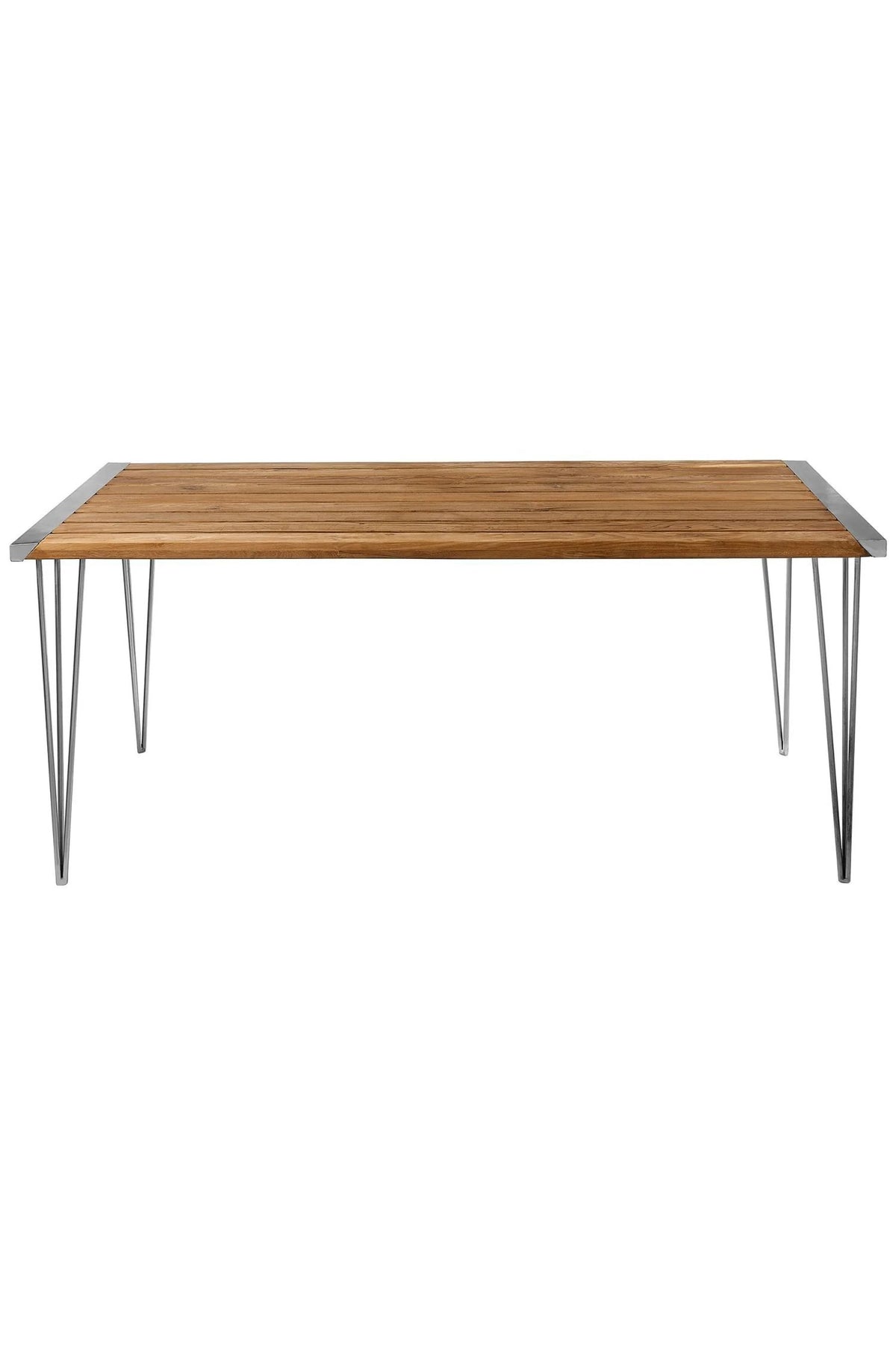 Bath Slatted Teak Wood Dining Table