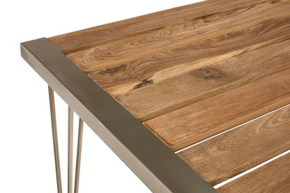 Bath Slatted Teak Wood Dining Table