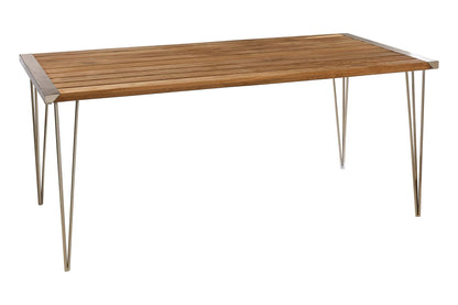 Bath Slatted Teak Wood Dining Table