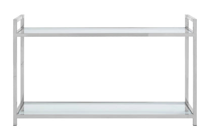 Valencia Stainless Steel Console Table with Glass Top