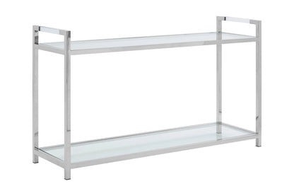 Valencia Stainless Steel Console Table with Glass Top