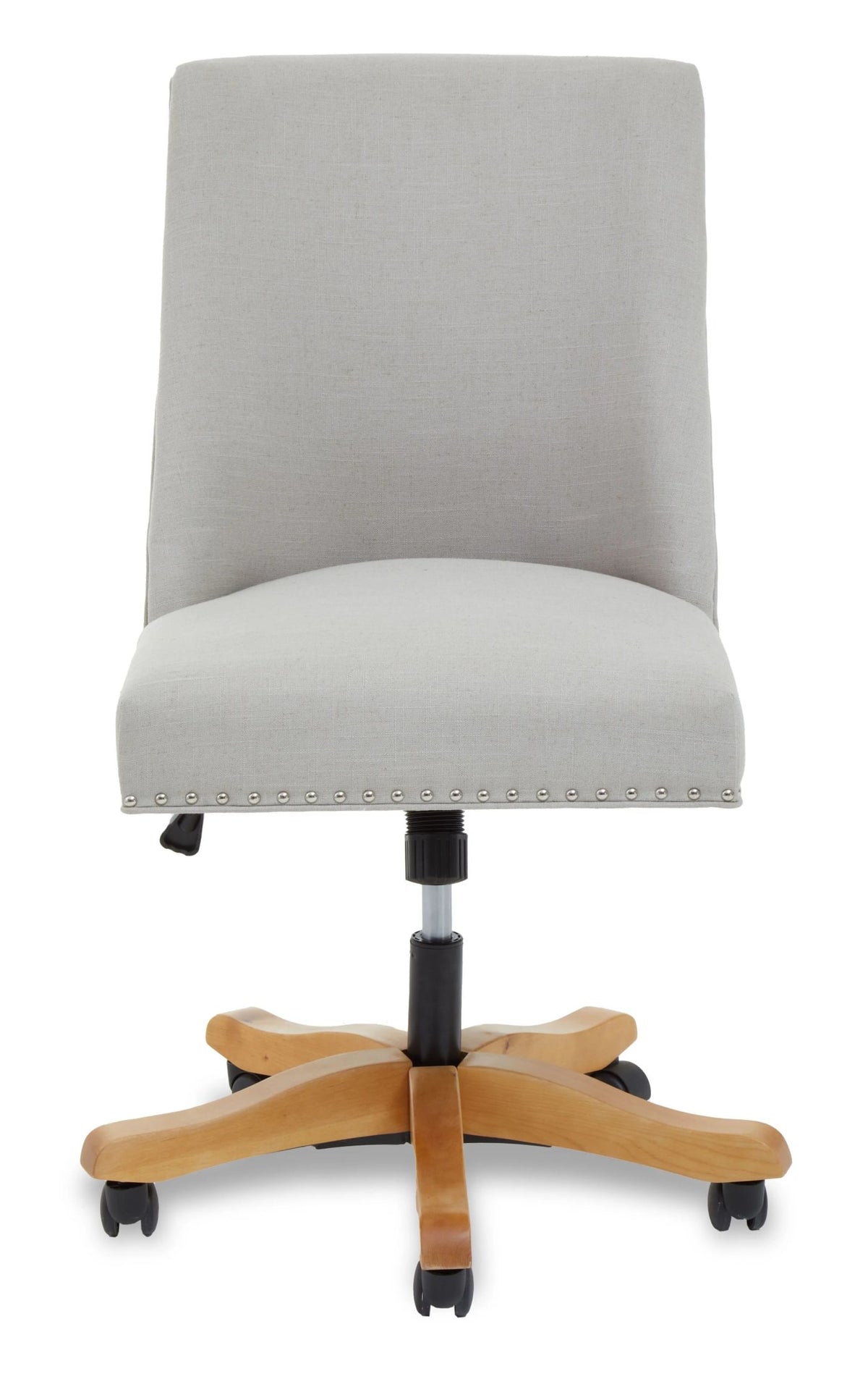 Shaftesbury Fabric Home Office Chair with Wooden Base #colour_natural