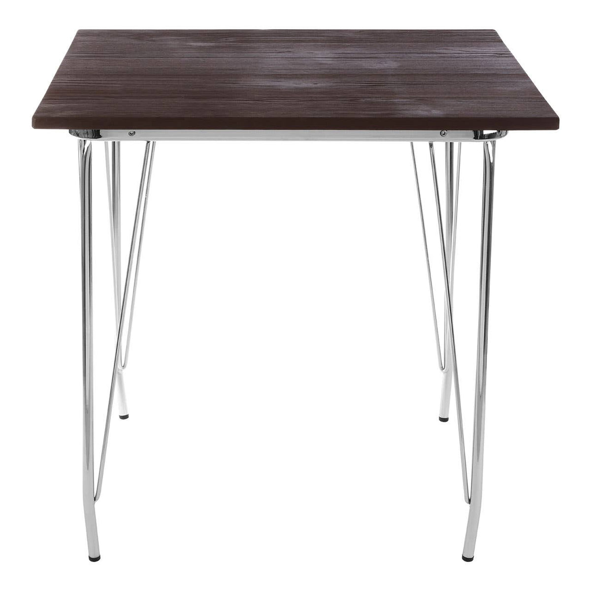 Madison Metal and Elm Wood Square Dining Table 