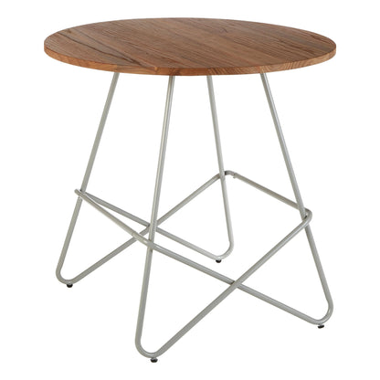 Madison Metal and Elm Wood Round Dining Table 
