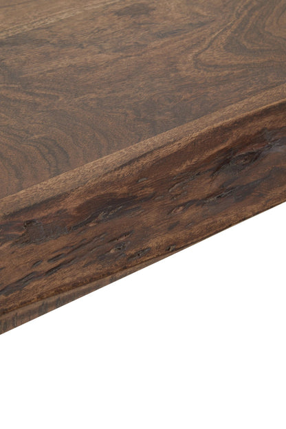 Granada Acacia Wood and Silver Legs Dining Table