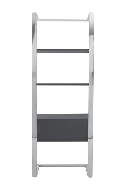 Sandringham Grey and Stainless Steel Shelf Unit