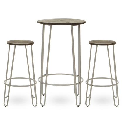 Madison 3 Piece Bar Table Stool Set 