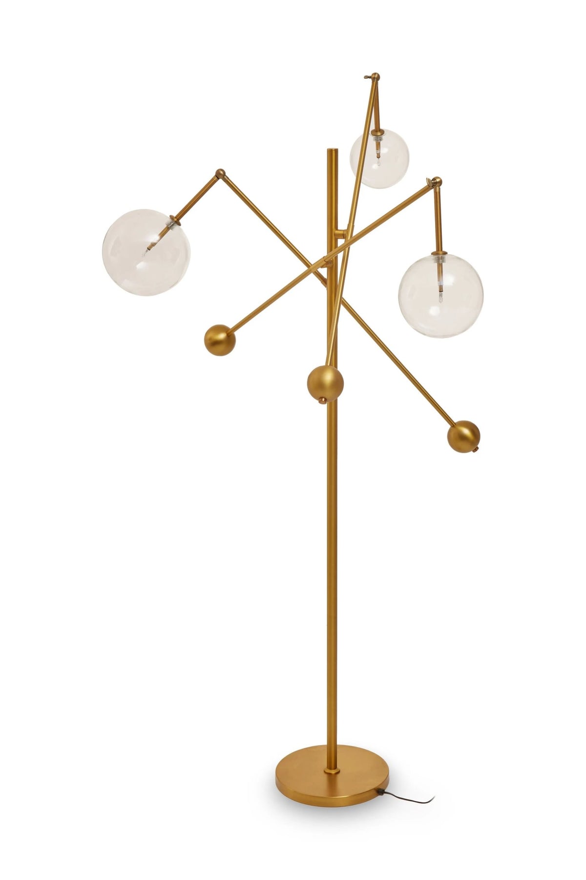 Cambridge Brass Finish Three Bulb Floor Lamp