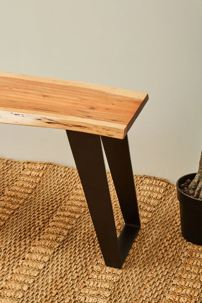 Alnwick Acacia Wood with Live Edge Bench