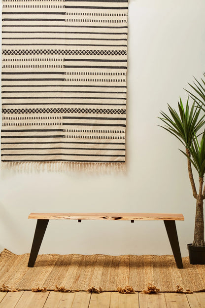 Alnwick Acacia Wood with Live Edge Bench