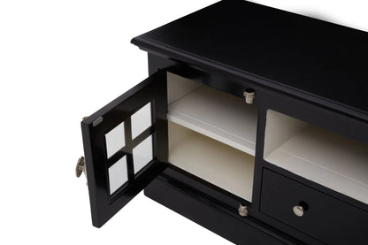 Durness Black Wooden Media Unit