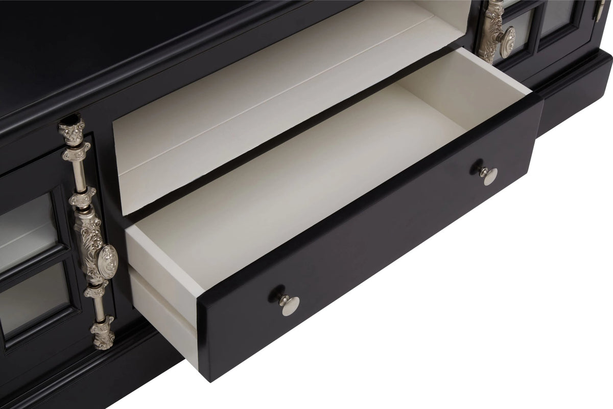 Durness Black Wooden Media Unit