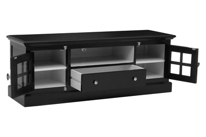 Durness Black Wooden Media Unit