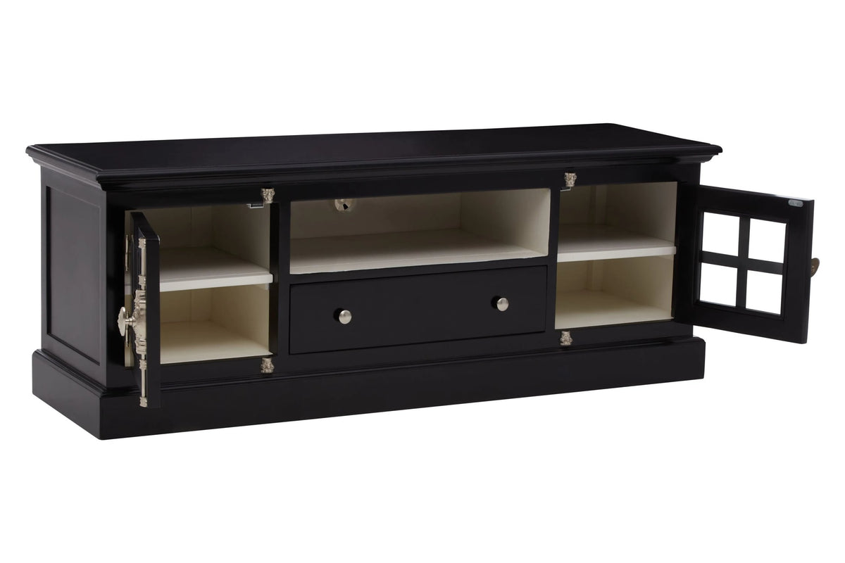 Durness Black Wooden Media Unit