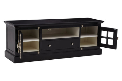 Durness Black Wooden Media Unit