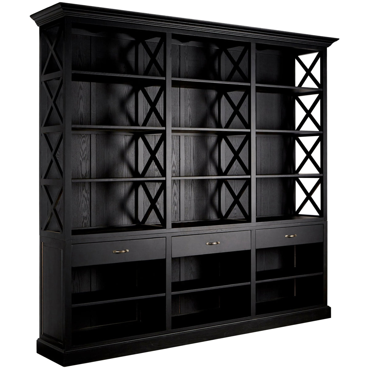 Cannes Black Birchwood Large Cabinet