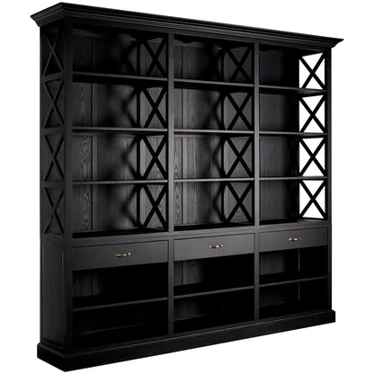 Cannes Black Birchwood Large Cabinet