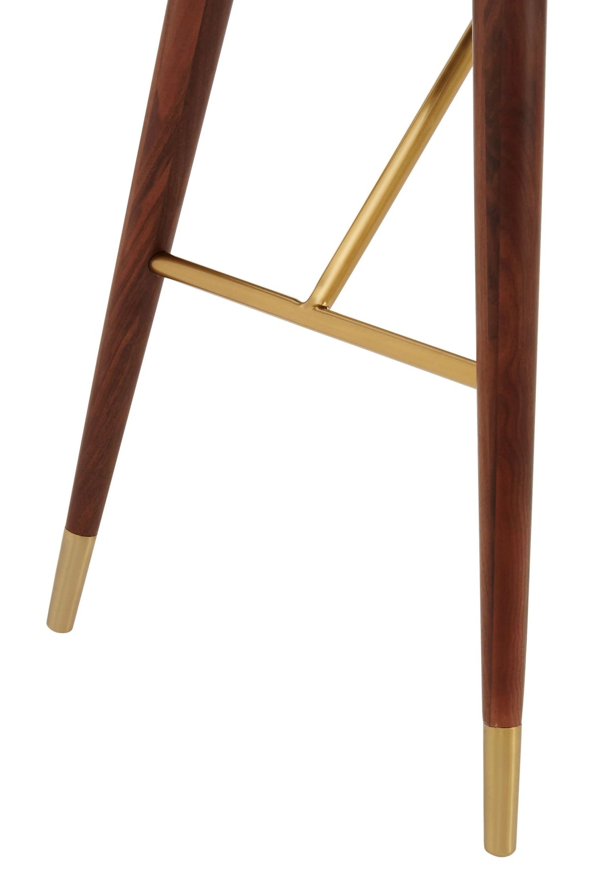 Hudson Walnut Wood Console Table with Leather Trim