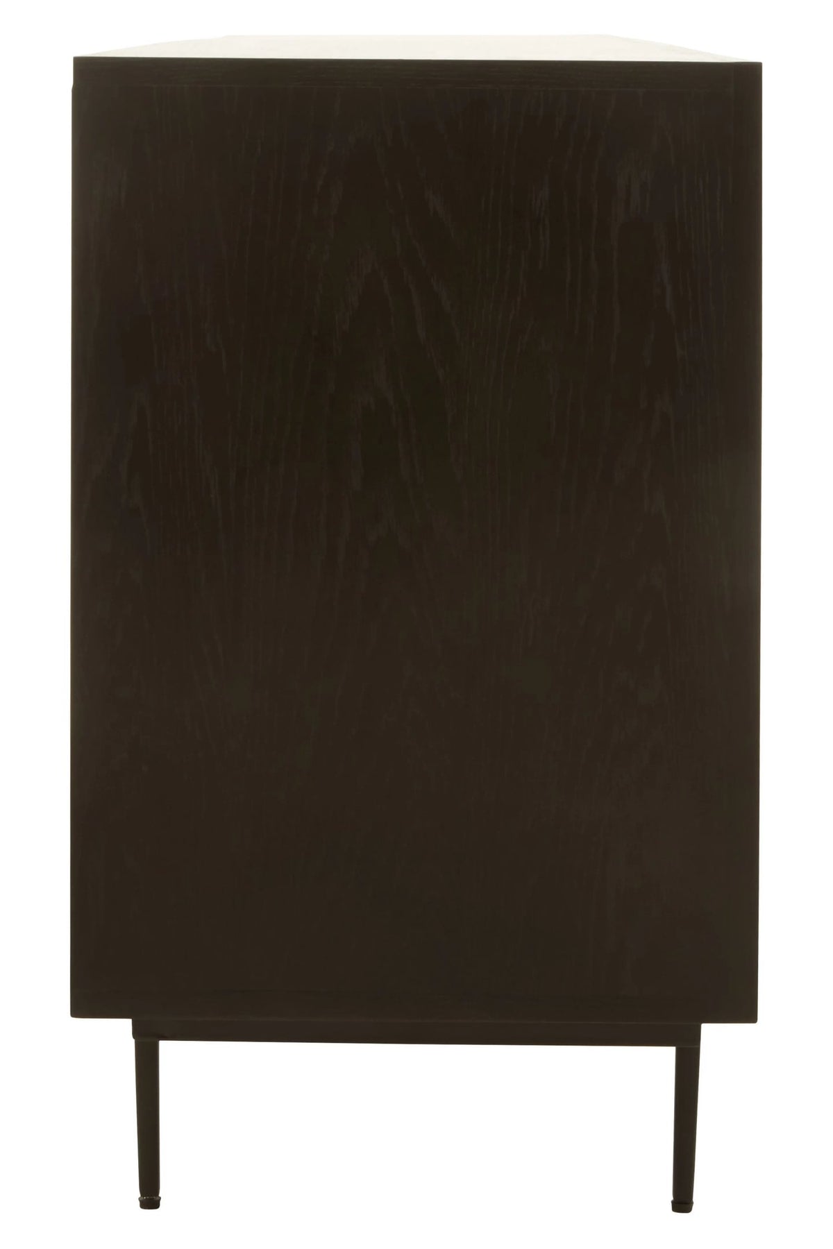 Granada Black Finish Sideboard with 4 Doors and 3 Drawers