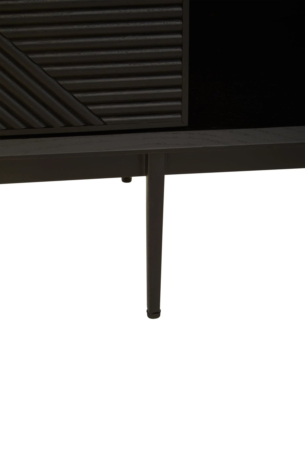 Granada Black Finish Sideboard with 4 Doors and 3 Drawers