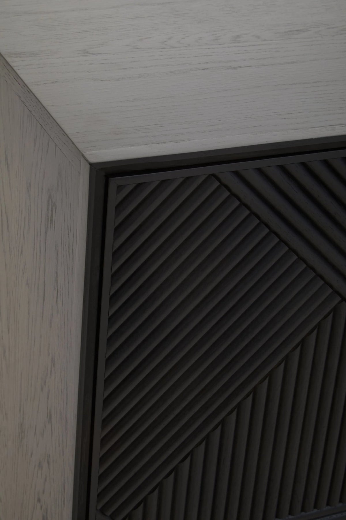 Granada Black Finish Sideboard with 4 Doors and 3 Drawers