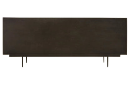 Granada Black Finish Sideboard with 4 Doors and 3 Drawers