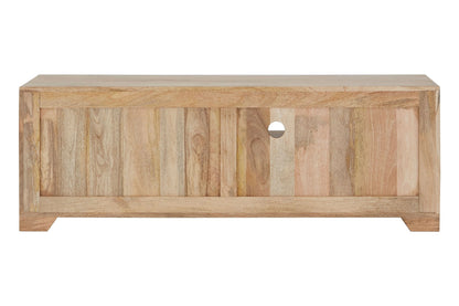 Bolton Mango Wood and Leather Media Unit