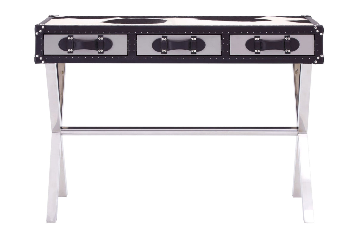 Vienna White Console Table #colour_black