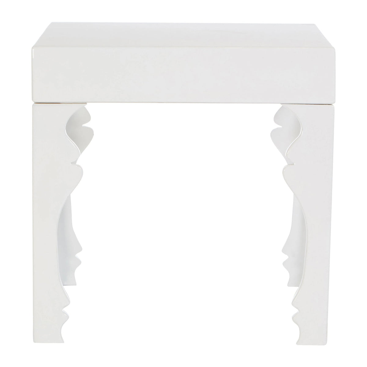 Cobham High Gloss Side Table #colour_white
