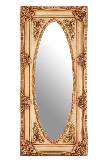 Turin Oval Border Full Length Wall Mirror 