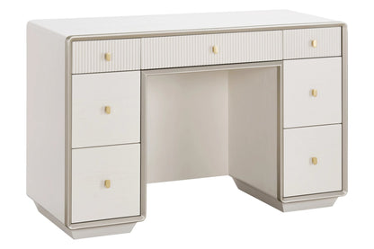Rye Wood Veneer Seven Drawer Dressing Table 