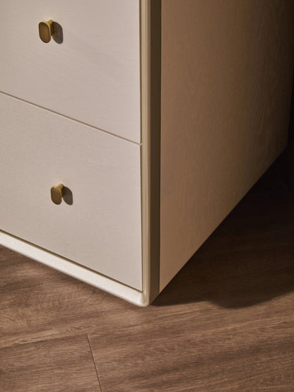 Rye Wood Veneer Seven Drawer Dressing Table 