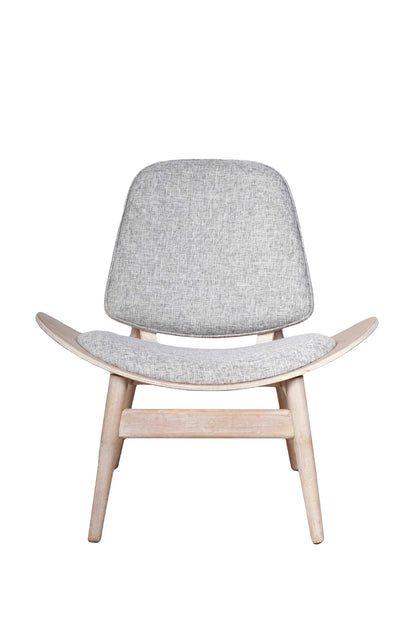 Harrogate Fabric and Washed Elm Wood Chair 
