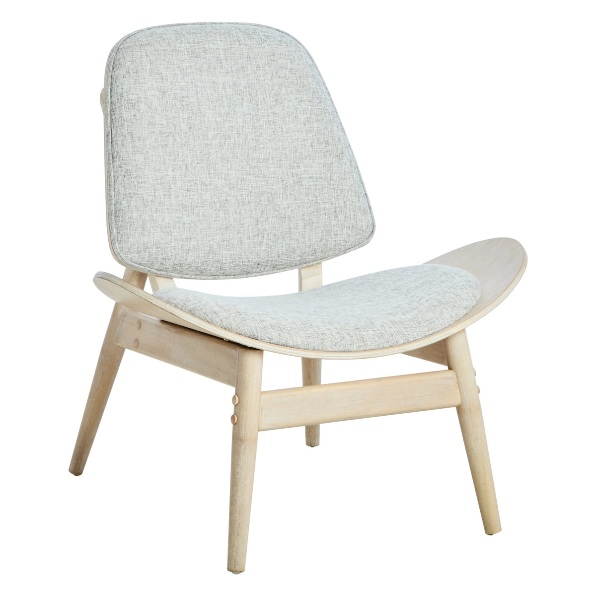 Harrogate Fabric and Washed Elm Wood Chair 