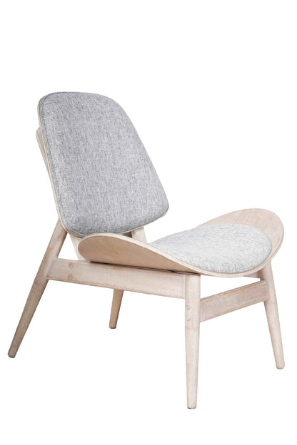 Harrogate Fabric and Washed Elm Wood Chair 