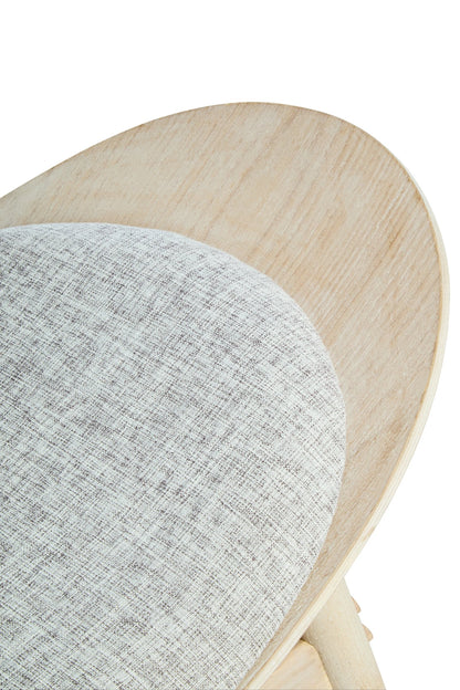 Harrogate Fabric and Washed Elm Wood Chair 
