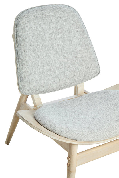 Harrogate Fabric and Washed Elm Wood Chair 