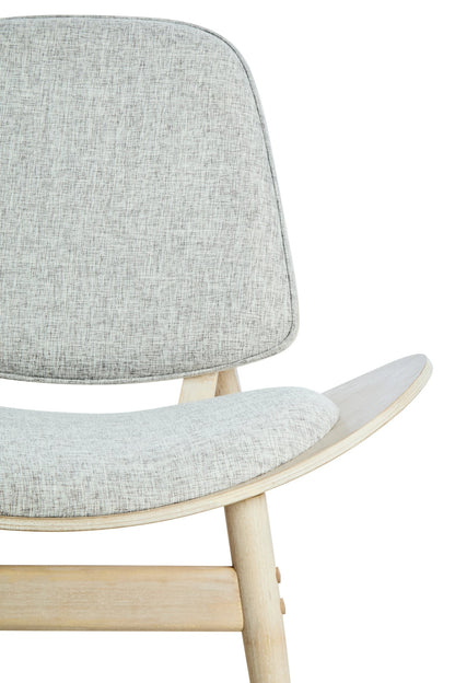 Harrogate Fabric and Washed Elm Wood Chair 