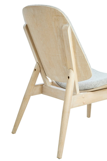Harrogate Fabric and Washed Elm Wood Chair 