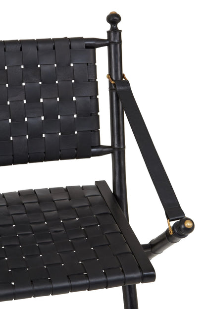 Seville Woven Leather and Teak Wood Chair 