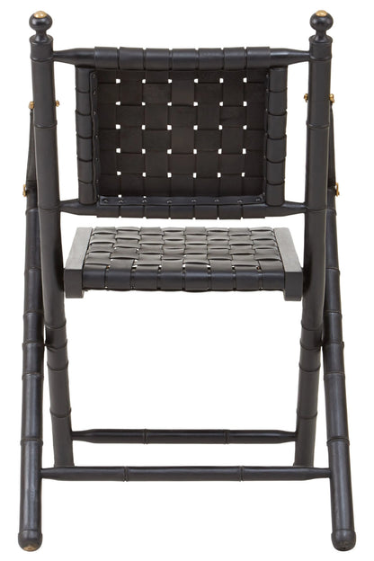 Seville Woven Leather and Teak Wood Chair 