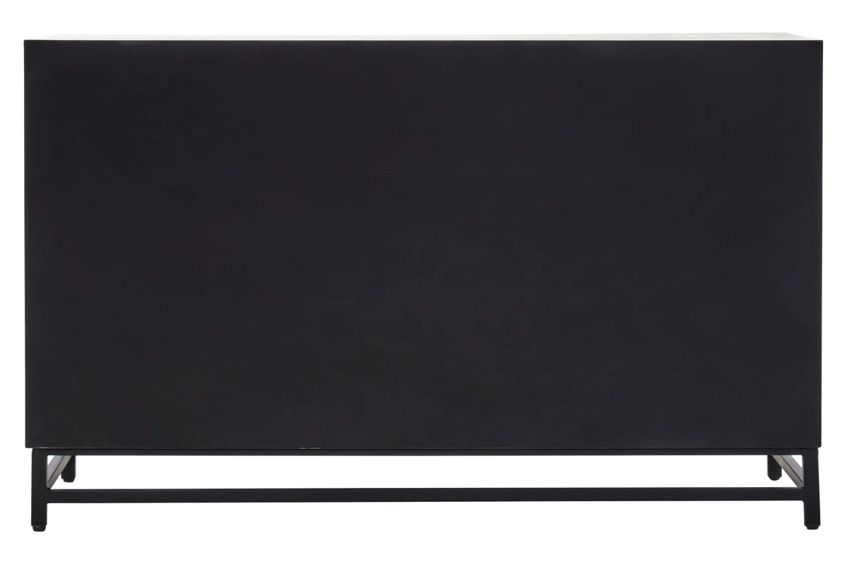 Canterbury Black Rustic Chevron Four Door Sideboard