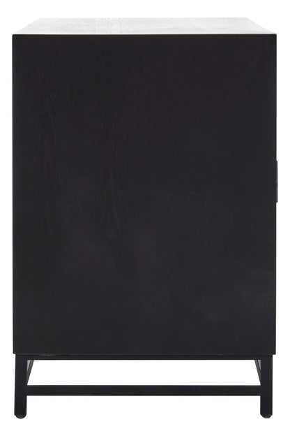 Canterbury Black Rustic Chevron Four Door Sideboard